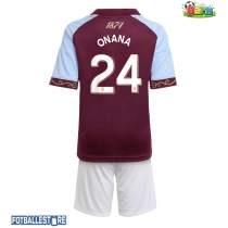 Aston Villa Amadou Onana #24 Hjemmedraktsett Barn 2025-26 Kortermet (+ Korte bukser)